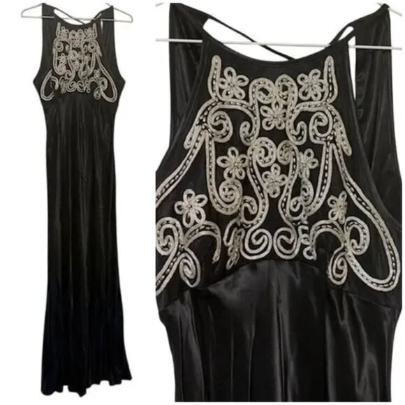 Zum Zum Dresses & Skirts - Zum Zum Women's Med VTG 90s Maxi Dress Y2K Whimsigoth Sequins Homecoming